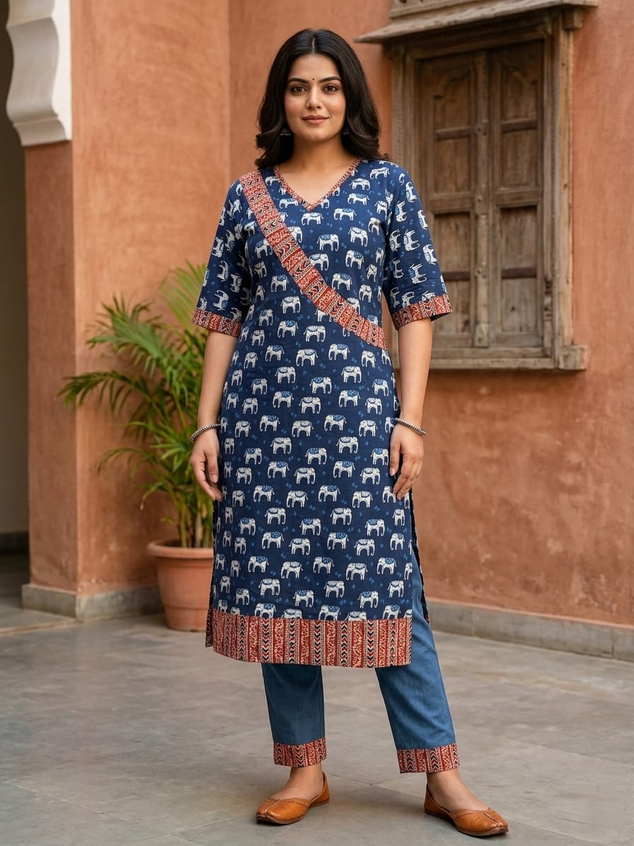 Color: Indigo Blue Elephanta