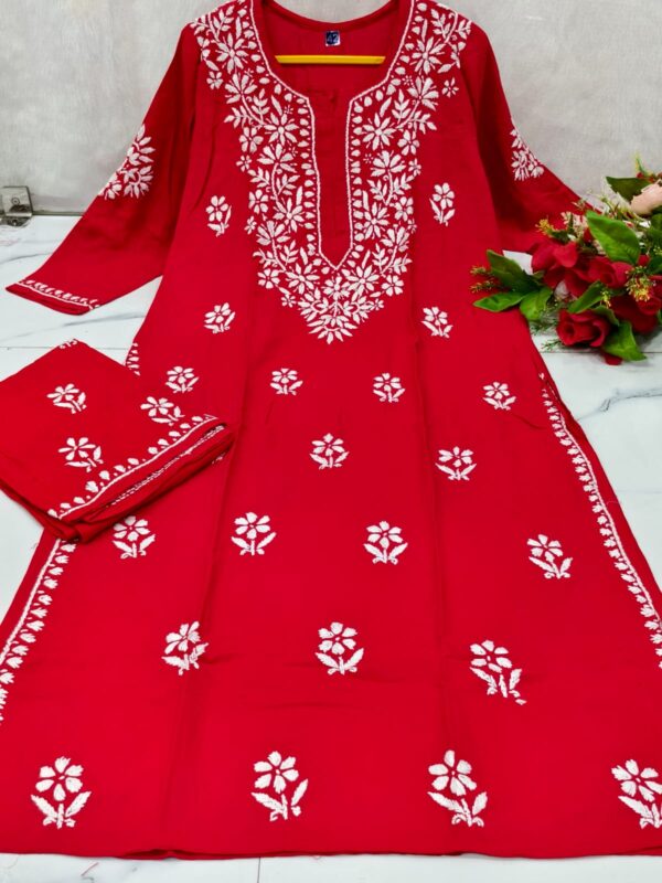 Chikankaari Handwork Kurti Palazo Set