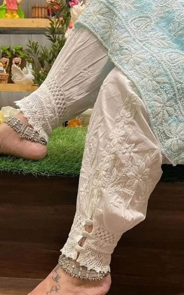 Afghani Chikankaari Handwork Salwar