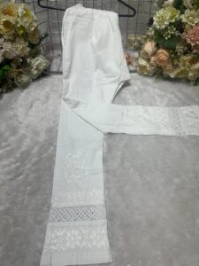 Chikankaari Handwork Palazo Pant With Pockets