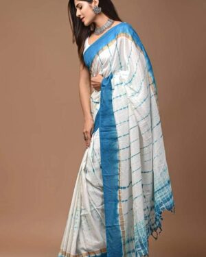 Tie-Dye Semi Silk Saree