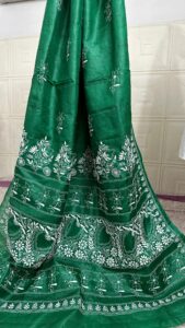 Pure Tussar Silk Chikankaari Handwrok Saree
