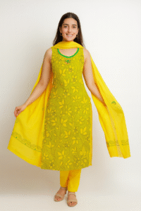 Kantha Stitch Handwork Suit piece