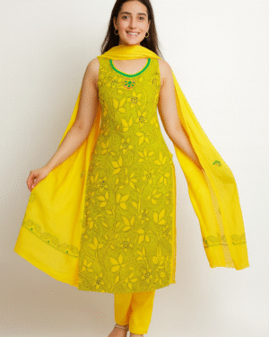 Kantha Stitch Handwork Suit piece