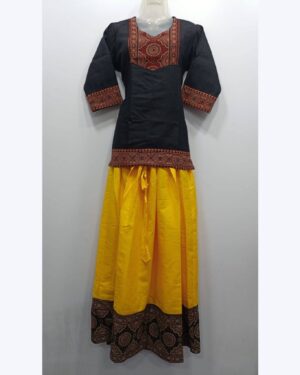 Handloom Cotton Skirt and Top Set